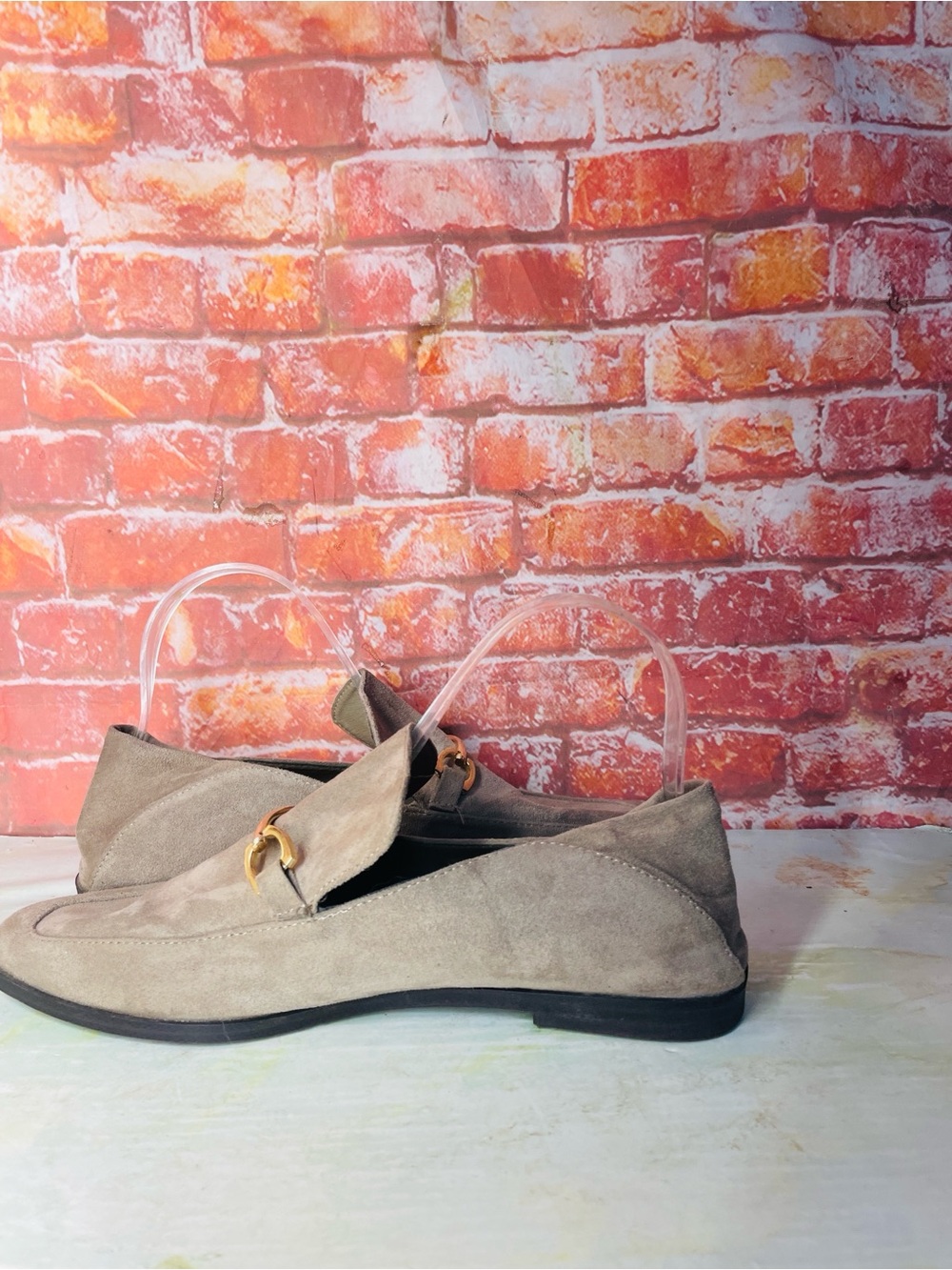 Vintage Havana Slip on Taupe Horsebit Convertible Loafer Mules - Picture 4 of 11